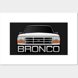 Ford Bronco White Obs Posters and Art